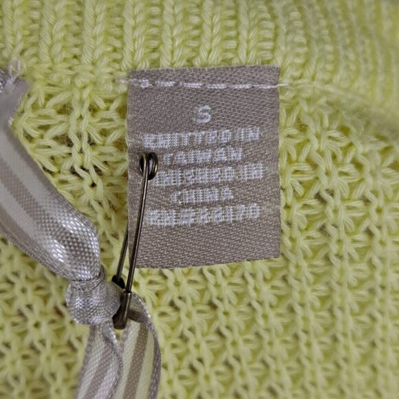 Anthropologie Knitted & Knotted Size Small Yellow Button Front Peplum Top NWOT - Picture 13 of 16